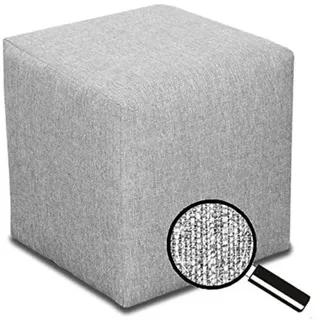 Best For Home Sitzhocker Samt 40 x 40 x 40 cm Silber