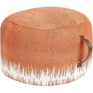 Beliani Pouf KAWAI Baumwolle 50 x 30 x 50 cm Orange