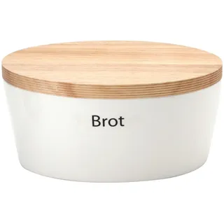 Brottopf aus Keramik mit Holzdeckel