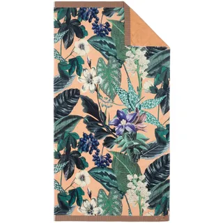 ESSENZA Strandlaken June Bright Terra Blumen Blüten Strandtuch Badetuch Liegetuch Orange 100 cm x 180 cm