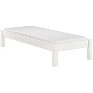 ERST-HOLZ Bett »Weißes Futonbett ohne Kopfteil Kiefer massiv 90x200 mit Matratze und Rollrost 60.35-09WM«, Weißes Futonbett ohne Kopfteil Kiefer massiv 90x200 mit Matratze und Rollrost 60.35-09WM weiß