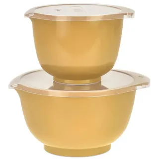 Rosti Rührschüssel Set 2tlg. mit Deckel "Margrethe" gelb Curry 1,5+3,0L