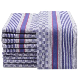 ZOLLNER Geschirrtuch, (Spar-Set, 10-tlg), 45 x 90 cm, 100% Baumwolle, vom Hotelwäschespezialisten blau
