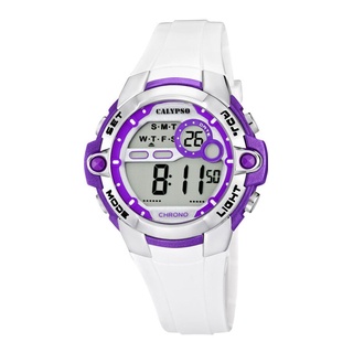 Digitaluhr Calypso by Festina Damen Uhr K5617/3 Armbanduhr lila weiß