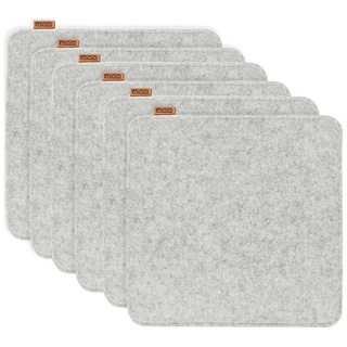 MIQIO Design Sitzkissen Rechteckig aus Filz mit Antirutschnoppen | Nachhaltig aus recycelten PET Flaschen | 35x35 cm | 6er-Set | Waschbare Stuhlkissen rutschfest | Sitzauflage für Bank und Stuhl