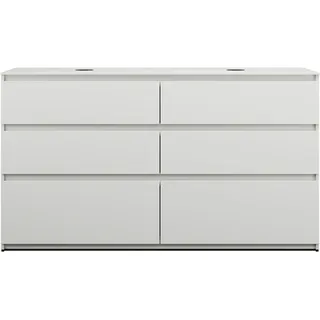 Burgbad Waschtischunterschrank 6 Auszüge 160,2 x 48,7 x 90 cm Weiß Hochglanz