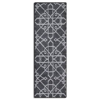 Karat Teppich-Läufer auf Maß | Navelli | Schwarz | 80x200 cm