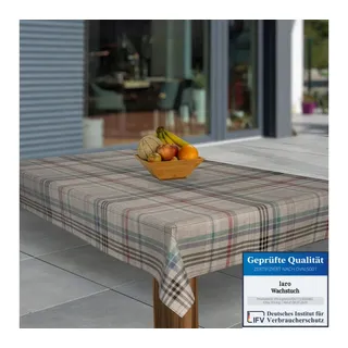 Laro Wachstuch-Tischdecke 180 x 118 cm Beige