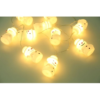 GLOBO Lichterkette Indoor LED Schalter Weihnachten Schneemann Deko 29908-10