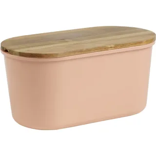 Echtwerk Brotkasten Akazienholz Lachsrosa