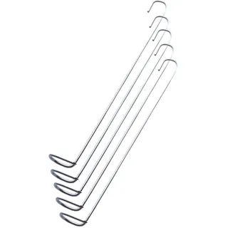 Räucherteufel Rundbogen-Räucherhaken 20cm/2mm, 5 Stück, Wide 15mm, große Hakenöse