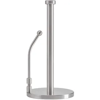 SOTECH Küchenrollenhalter aus Edelstahl (stehend) gebürstete Oberfläche | Papierrollenhalter 34 cm hoch, stabiler & langlebiger Küchenpapierhalter, Rollenhalter mit Klemmbügel