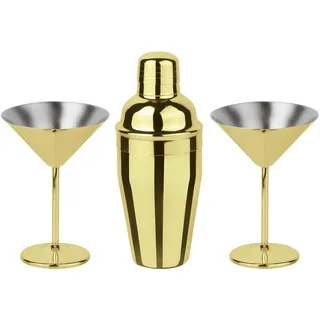 Rosenthal Set3t.Cockt.Martini Bar Utensils Edelstahl/PVD Gol, Cocktailgläser, Gold