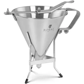 Royal Catering Fülltrichter 1,8 L Edelstahl 3 Füllspitzen