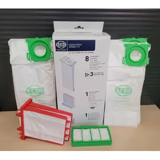 Filter+Servicebox 6629ER+6695ER für SEBO Airbelt K1 Allstar, K1 Animal, K1 Basalt, K1 Berry, K1 Cream Blue - Mint- Rose, K1 Hospital, K1 Jungle, K...