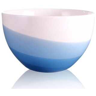 Goodwei Teeschale Matcha-Schale "Blue Wave", 320 ml, Keramik blau|weiß
