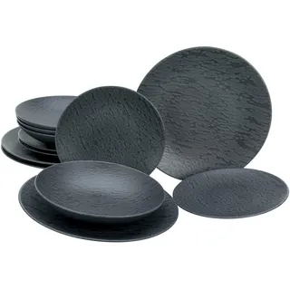 CreaTable Serie Schiefer Black Tafelservice 12-tlg. schwarz