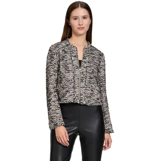 Betty Barclay Blazer-Jacke mit Fransen in Schwarz/Beige | Gr.: 44