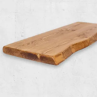Chill House Waney/Live Edge Rustikal Wandregal 29x4.4cm, Walnuss, 140cm