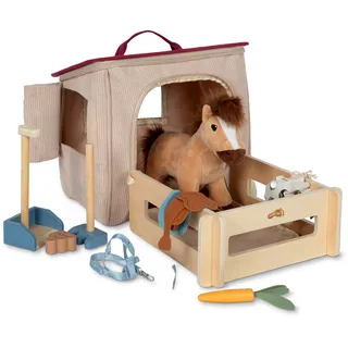 Small Foot Company Spielset Pferd mit Stall und Zubehör in der Tasche