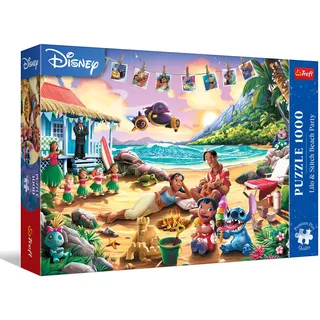 Trefl Disney, Lilo - Stitch Strandparty,1000 Teile, Premium Plus Puzzle