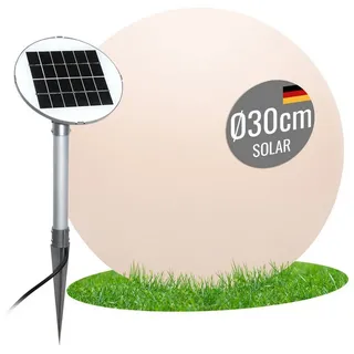 8 seasons DESIGN Kugelleuchte Kunststoff Ø 30 cm Solar weiß