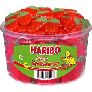 HARIBO RIESEN ERDBEEREN Fruchtgummi 150 St./1350,0 g, 150 St.