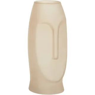 Interiors by Premier Kleine goldfarbene skulpturale Glasvase, dekorative Vase mit Gesichtsmotiv, skulpturale Blumenvase, luxuriöse Glasvase