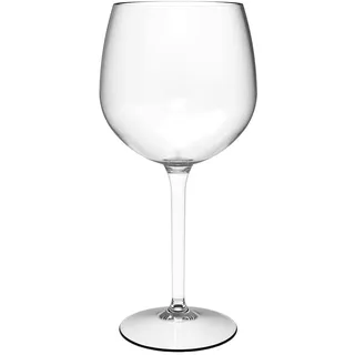 Doimoflair Ballon Gin Tonic Glas Weinglas aus Kunststoff bruchsicher Cocktailglas Plastik Transparent 62 cl. Set 6 Stück