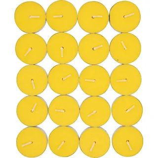 20x Citronella Kerze Mückenschutz Insektenschutz Teelicht Zitrone Anti Mücke - Gelb