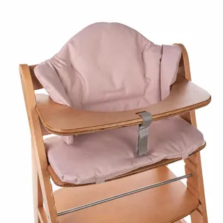 aMami Zweiteiliges Sitzkissen für Hochstuhl Hauck – Handgefertigt – Wasserdichtes Oxford-Gewebe – Antiallergisch – Bequemes Polster mit Klettverschluss - Rosa