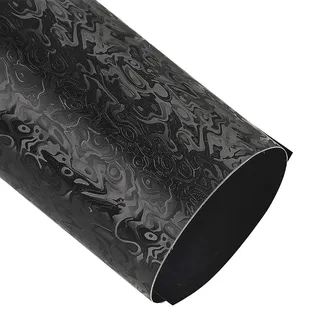 JSCARLIFE Autofolie Forged Carbon mit Wolkenmuster und Regenbogen Effekt,Car Wrapping Folie Schwarz Glanz Motiv, Tuning Folie Innen Außen mit Luftkanälen für Auto Motorrad Fahrrad (Schwarz, 20x152CM)