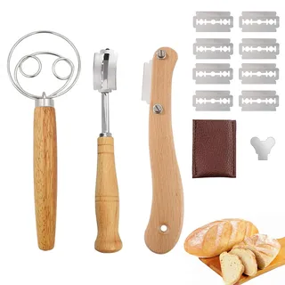 Bäckermesser, Bäckerklinge, Teigmesser, Teigritzmesser, Dänischer Schneebesen, Brotteig Schneebesen, Dänischer Teigbesen, Teig Rasiermesser, Brotteigmischer, Brotklinge, zum Schneiden von Brotteig