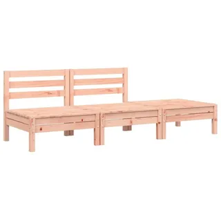 vidaXL Gartensofa 3-Sitzer Loungesofa braun