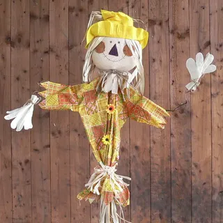 XL Vogelscheuche 160cm Figur Herbst Deko Halloween Herbstdeko Gartenstecker Mann