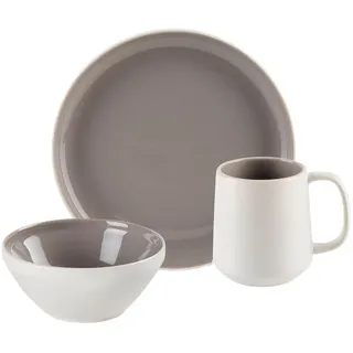 Novel Frühstücksservice Levanto, Taupe, Keramik, 6-teilig, Uni, Lfgb, lebensmittelecht, Essen & Trinken, Geschirr, Geschirr-Sets, Kaffeeservice