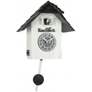 Trenkle -Kuckucksuhr Schwarz Weiß Quarz 28cm- 3301 QM