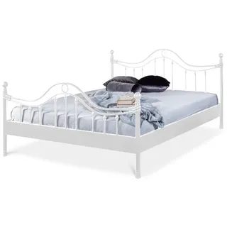 BED BOX Metallbett, Weiß, Metall, 160x210 cm, Schlafzimmer, Betten, Metallbetten
