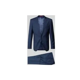 Slim Fit Anzug aus reiner Wolle, Marine, 48