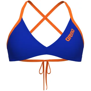 Arena Bustier-Bikini Damen Neon Blue/Team Orange 40