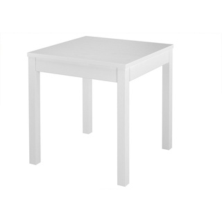 ERST-HOLZ Küchentisch Tisch kleiner Esstisch Massivholztisch weiß Küchentisch Beine glatt 90.70-50 A W