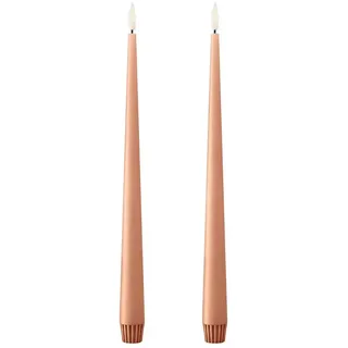 ester & erik LED-Kerze Ester & Erik LED Spitzkerze 30 cm 2er Set beige