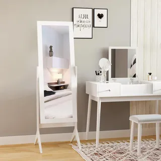 Homcom Standspiegel 47 x 148 cm Weiß