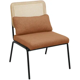 Svita Loungesessel Svea Polyester 61 x 88 x 52 cm Braun mit Kissen
