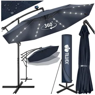 tillvex Ampelschirm Ø 300 cm Blau