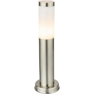 GLOBO Außenleuchte Edelstahl 12,7x45 cm inkl. E27 LED silber