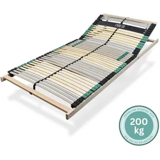 Sleepneo - lattenrost 100x200 cm - Buchenholz, 42 Leisten, bis 200Kg belastbar, 7 Zonen