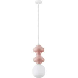 Nova Luce CLIO 3-flg. E14 60 cm Pink/Weiß