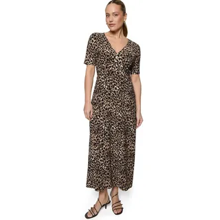 Zero Midikleid Leoprint Beige/Schwarz 36