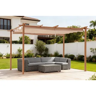 KONIFERA Pavillon Pergola Tilos, verschiedene Größen/Farben beige 300 cm x 300 cm